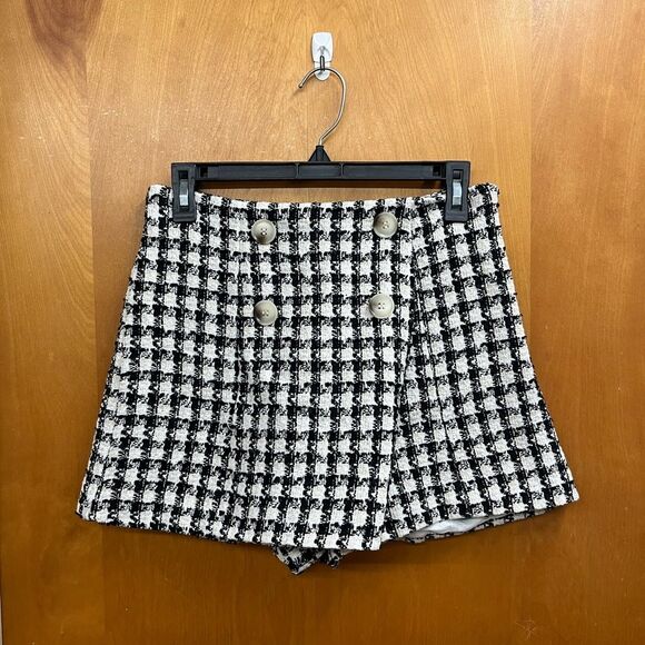 Forever 21 Black and White Tweed Skort NWT - Picture 1 of 6